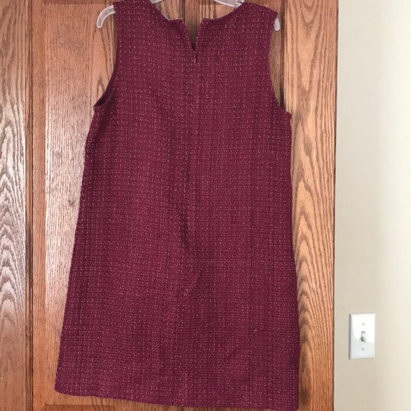Wine Color Mini Dress - Picture 2 of 4
